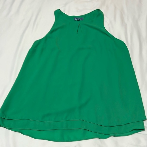 Fleur Bleue Green Tank Blouse - Picture 1 of 3